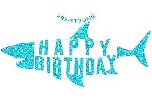Pre-Strung Shark Happy Birthday Banner: A Jaw-some Celebration