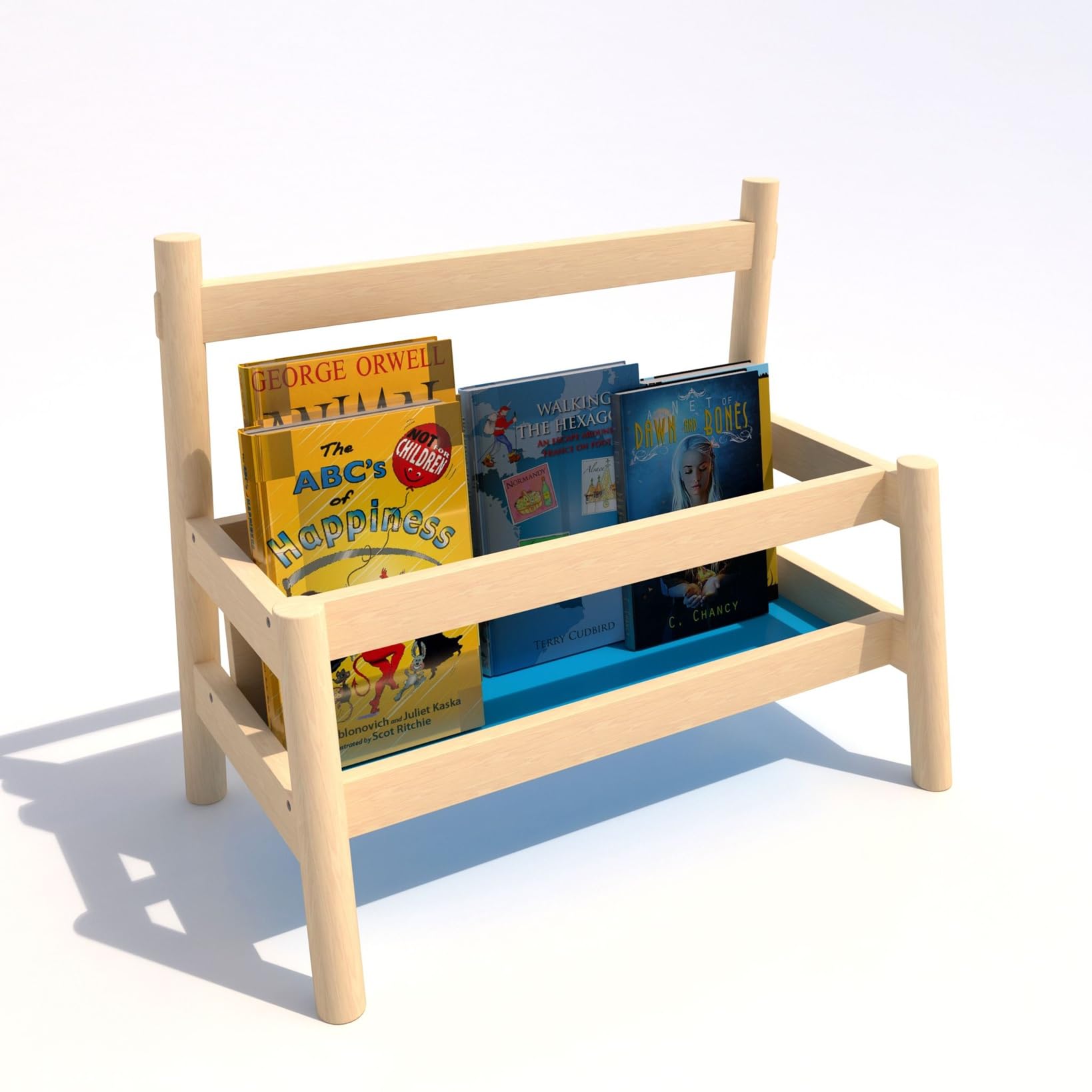 Ikea FLISAT Children's Book Display Bench, Solid Pine Wood, 49 x 28 x 41 cm-image-4