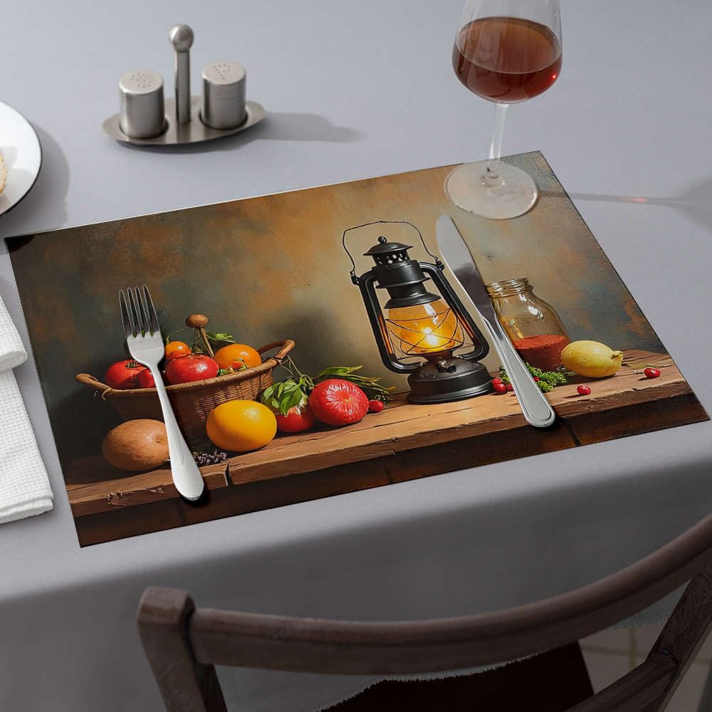 Sets de table roses lot de 6 pour protéger votre table en bois des taches