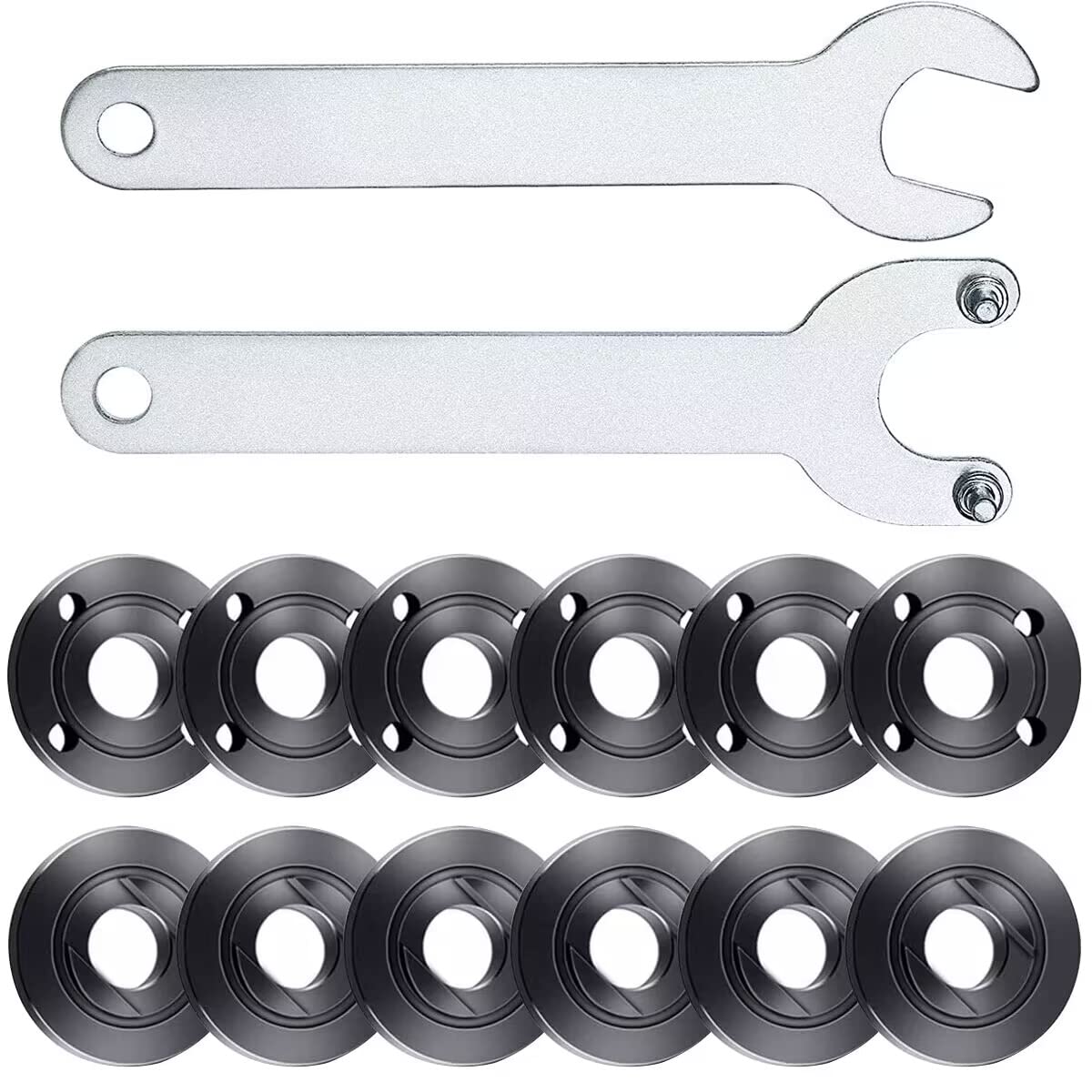 12pcs Angle Grinder Flange Nut Wrench Set, 6 x 5.5 in, 14cm
