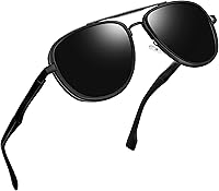 Joopin Polarized Aviator Sunglasses for Men & Women - Vintage Retro Metal Pilot Shades UV400 Glare-Free Protection