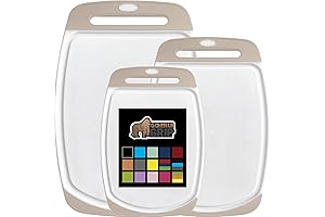 Gorilla Grip Oversized Khaki Kitchen Cutting Board Set