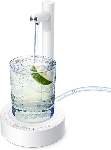 es- Dispensador de botellas de agua, bomba automática portátil para botellas universales de 5 galones, dispensador de agua para encimera, hogar,