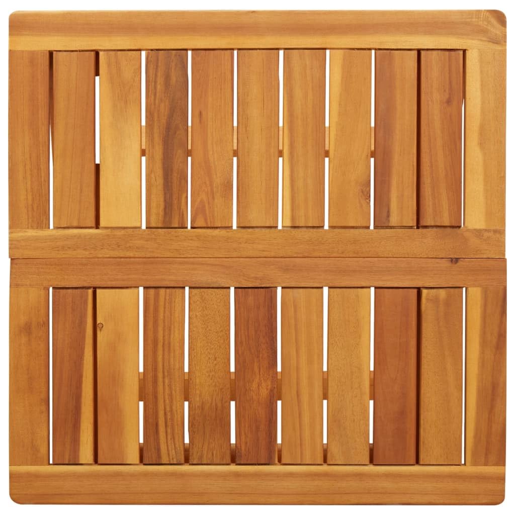 LAPOOH Składany stół ogrodowy z litego drewna akacjowego 50x50x50 cm, stół ogrodowy na zewnątrz, stół tarasowy, stół zewnętrzny, stół balkonowy, stoły tarasowe i ogrodowe, stół boczny do ogrodu