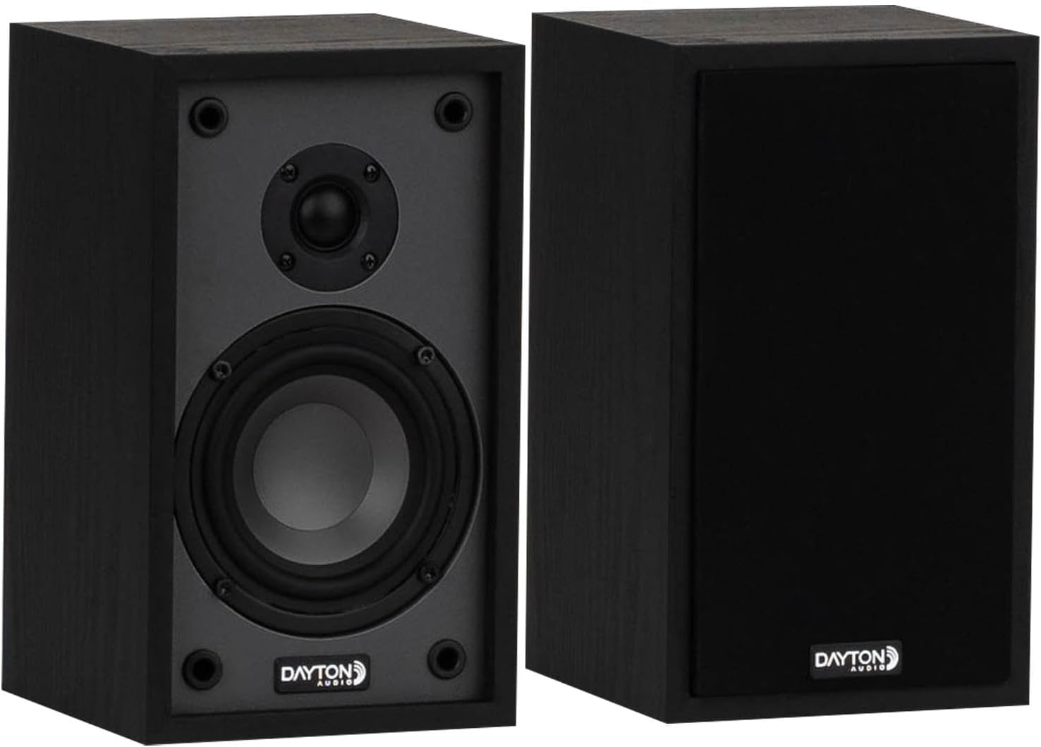 Dayton Audio Classic B40 Bookshelf Speakers, 4" Woofer & 1" Tweeter, Passive 2-Way Design, 30W RMS, for Music, TV & Home Audio Systems – Black