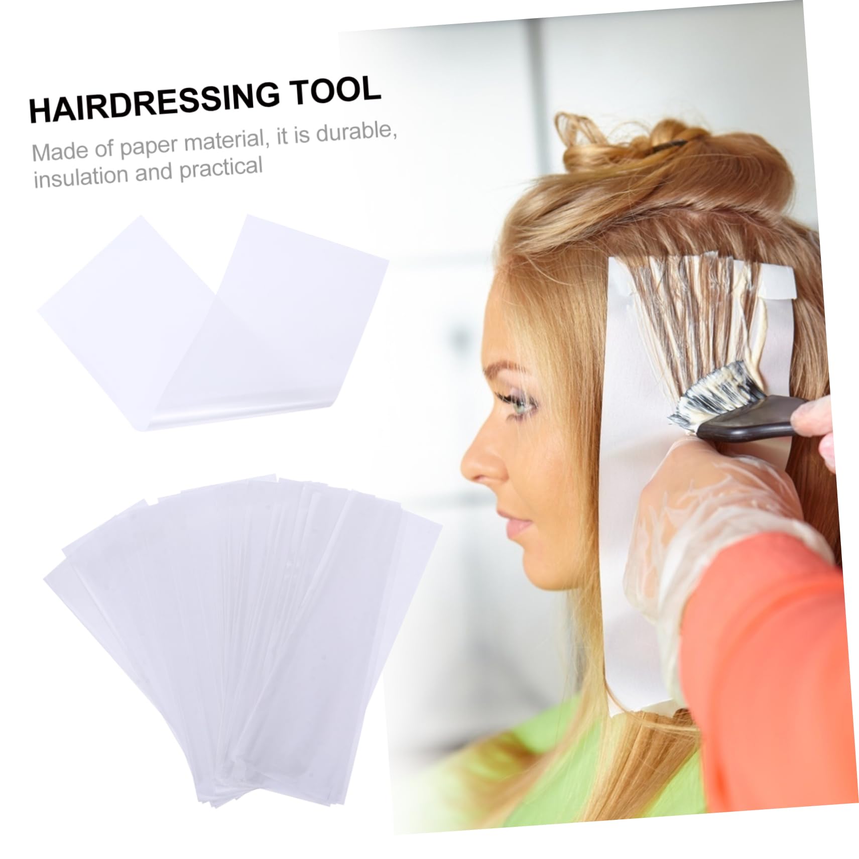 HAPINARY Hair Coloring Paper Sheets 200 Pack Hair Wrap Paper Kit Professional Beauty Tool