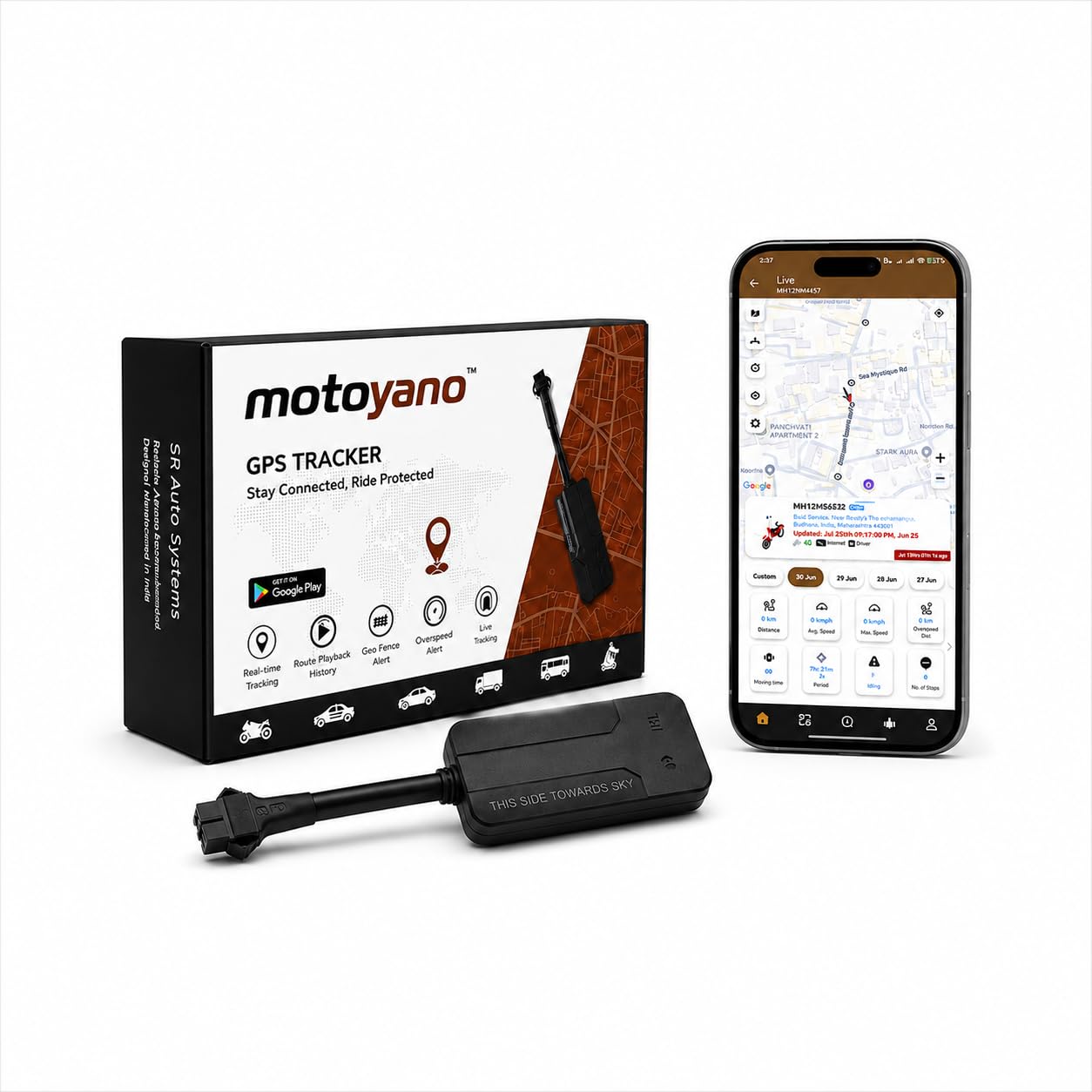 GPS Tracking Device for Royal Enfield Bikes | 6 Months Data | No Wire Cut Installation | Remote Engine Lock | 2 Years Warranty |1 Year Android &Web app-image-11