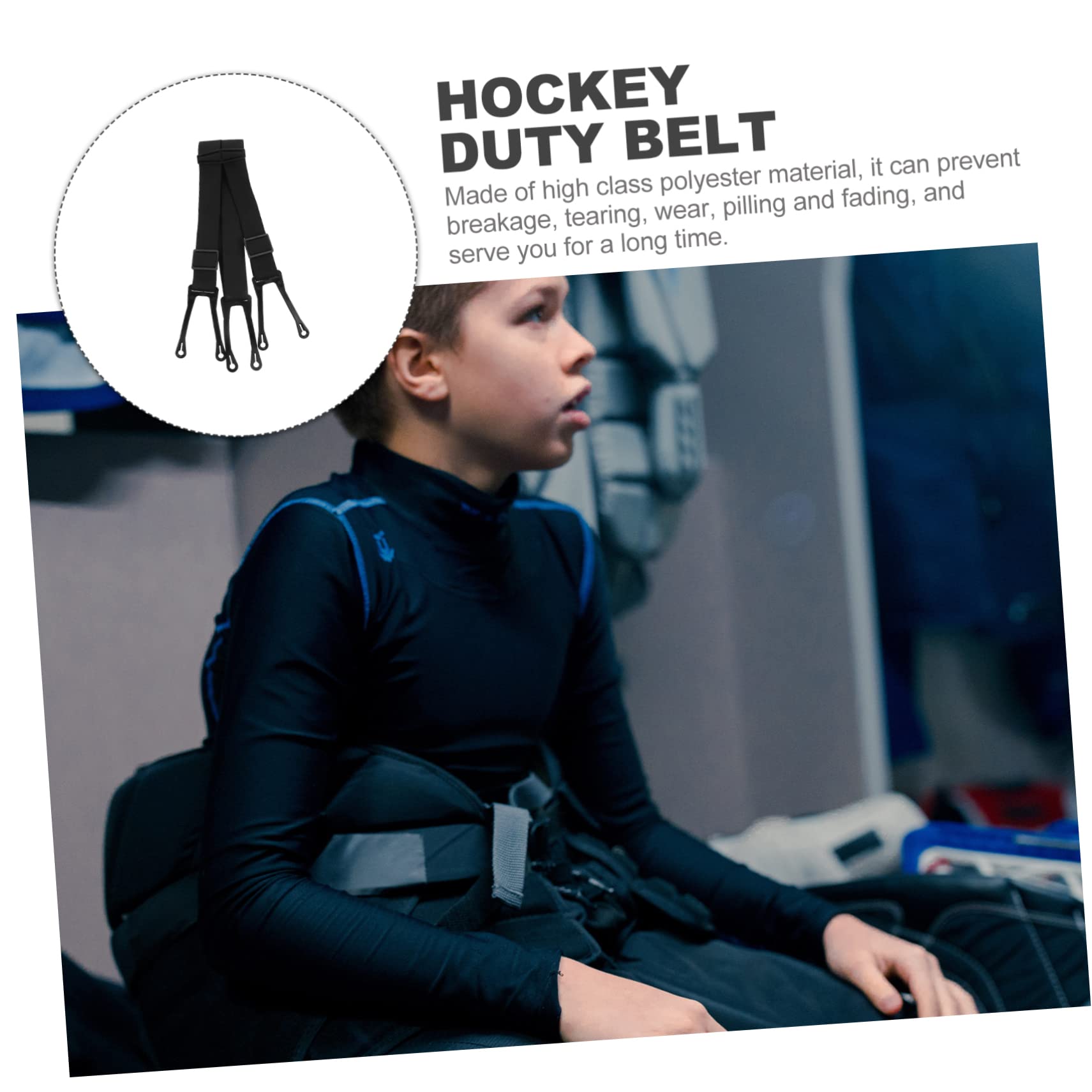 GAROZATION Traction Belt Suspenders for Hockey Elastic Pants Belt Suspenders for Boys and Girls Adults Durable Safe Design for Stability Ice Hockey for Training Competition