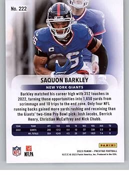 Amazon.com: 2023 Panini Prestige #222 Saquon Barkley New