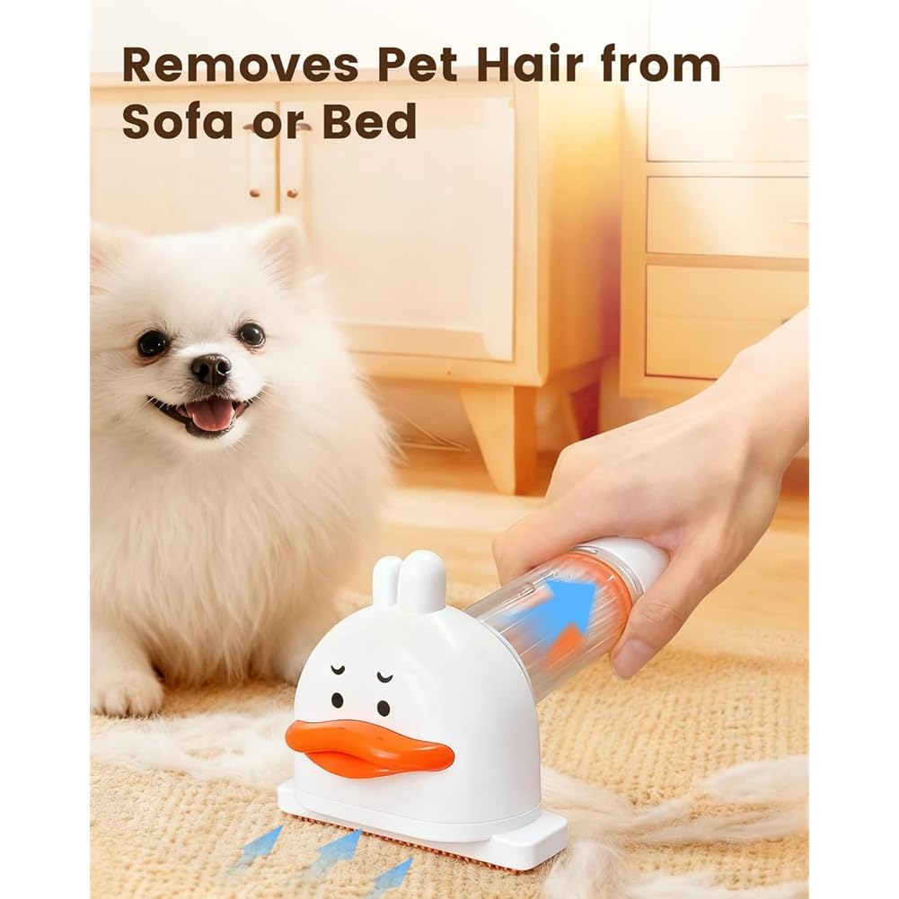 pour Chiens & Râteau sous-Poil pour Chiens, pour la Mue, Brosse Auto-Nettoyante, Brosse Aspirante pour Chiens, Outil de Toilettage pour Le Dépoilage.