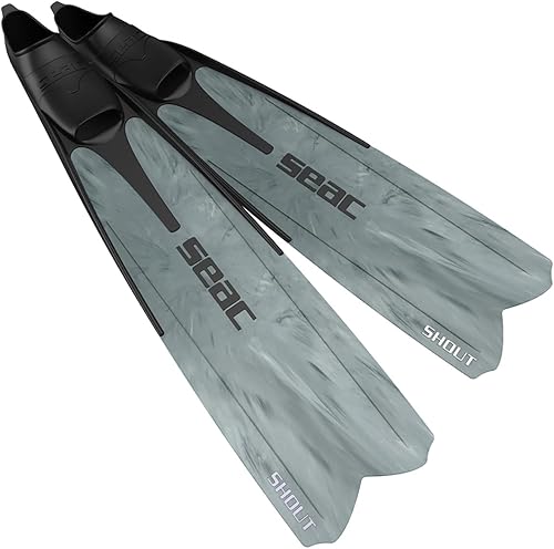 SEAC Shout Adult Long Fins for Scuba Diving, Freediving and Spearfishing