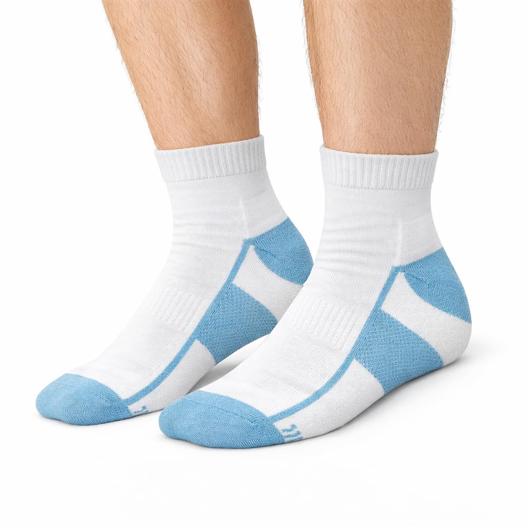 Men’s Ankle Length Cotton Socks | Breathable Sports & Casual Wear Socks | Soft Cushioned Socks for Men (Combo Of 3)-image-47