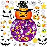 Max Fun DIY Halloween Felt Pumpkin Witch Hanging Decor for Kids Halloween Party Favors 2.8 Ft Felt Crafts Kits for Halloween Indoors Outdoors Party Games