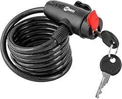 Nove54, Cadeado Para Bicicleta, 150 Cm, Com Chave.