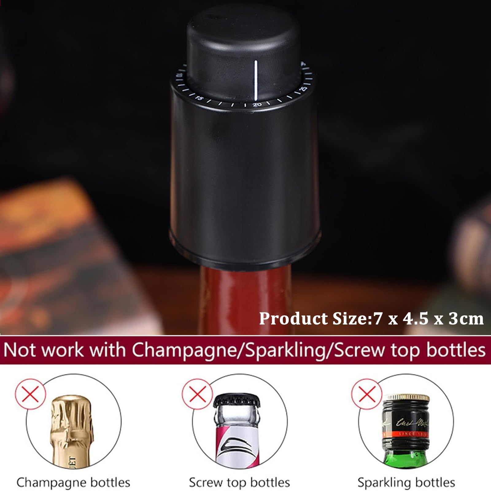 2 Tappi Vino Sottovuoto - Con Timer Per Conservazione Vino E Champagne - Foto 8