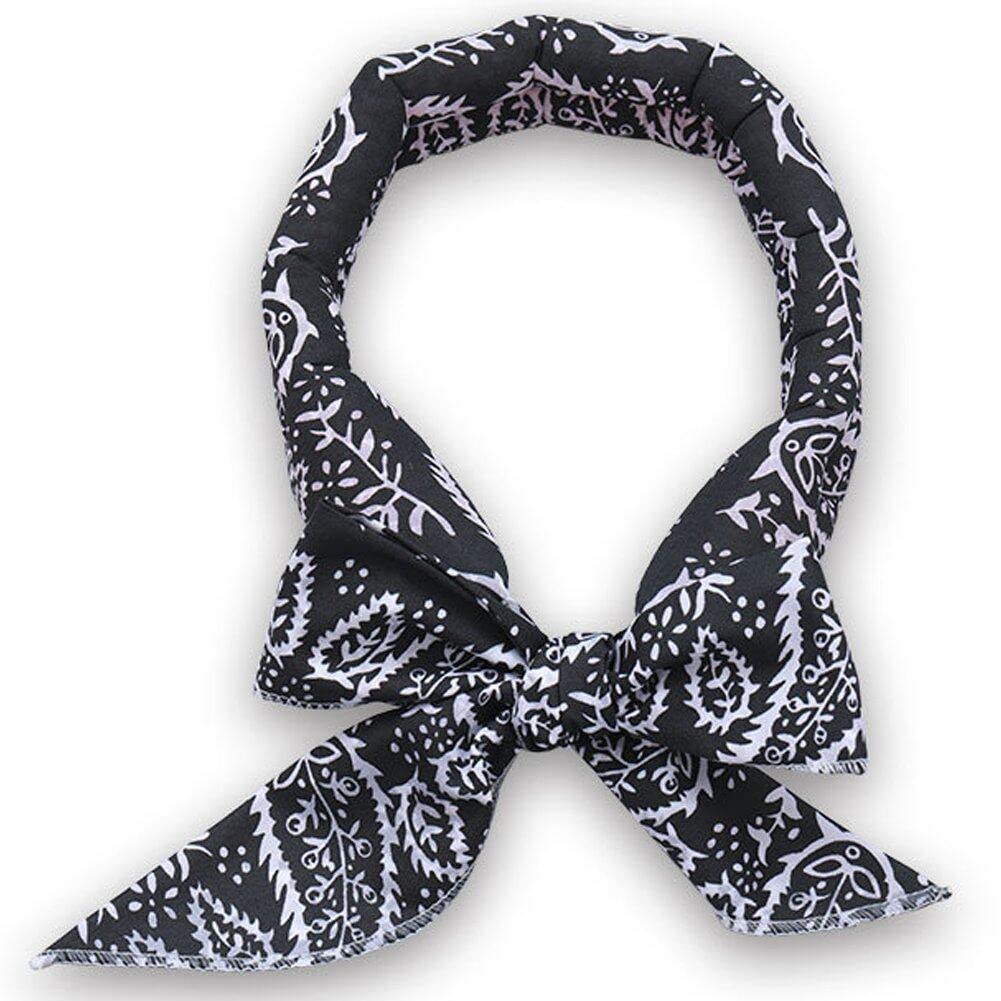 Danlai Black Summer Scarf Neck Cooler Bandana Summer Body Ice Cooling Wrap Tie Refreshing Scarf Headband Multifunction Wrist Towels Headband