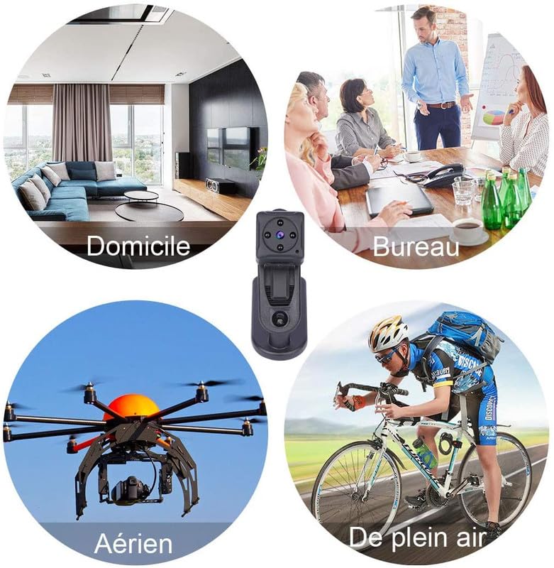 Camera Espion,HD 1080P Mini Caméra Espion sans Fil Discrete,Micro Spy Cam Cachee sur Batteries avec Détection Mouvement Vision Nocturne,LV