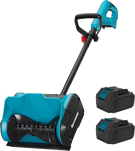 Cordless Snow Shovel, 10-Inch Electric Snow Blower, Battery-Powered Snow Removal with Directional Plate, 20ft Throw Distance for Patio, Driveway, Deck