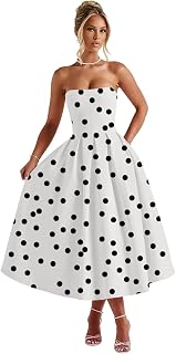 Tea Length Satin Prom Dresses 2025 Strapless Wedding Dress for Bride A Line Formal Evening Party Gown with Pockets