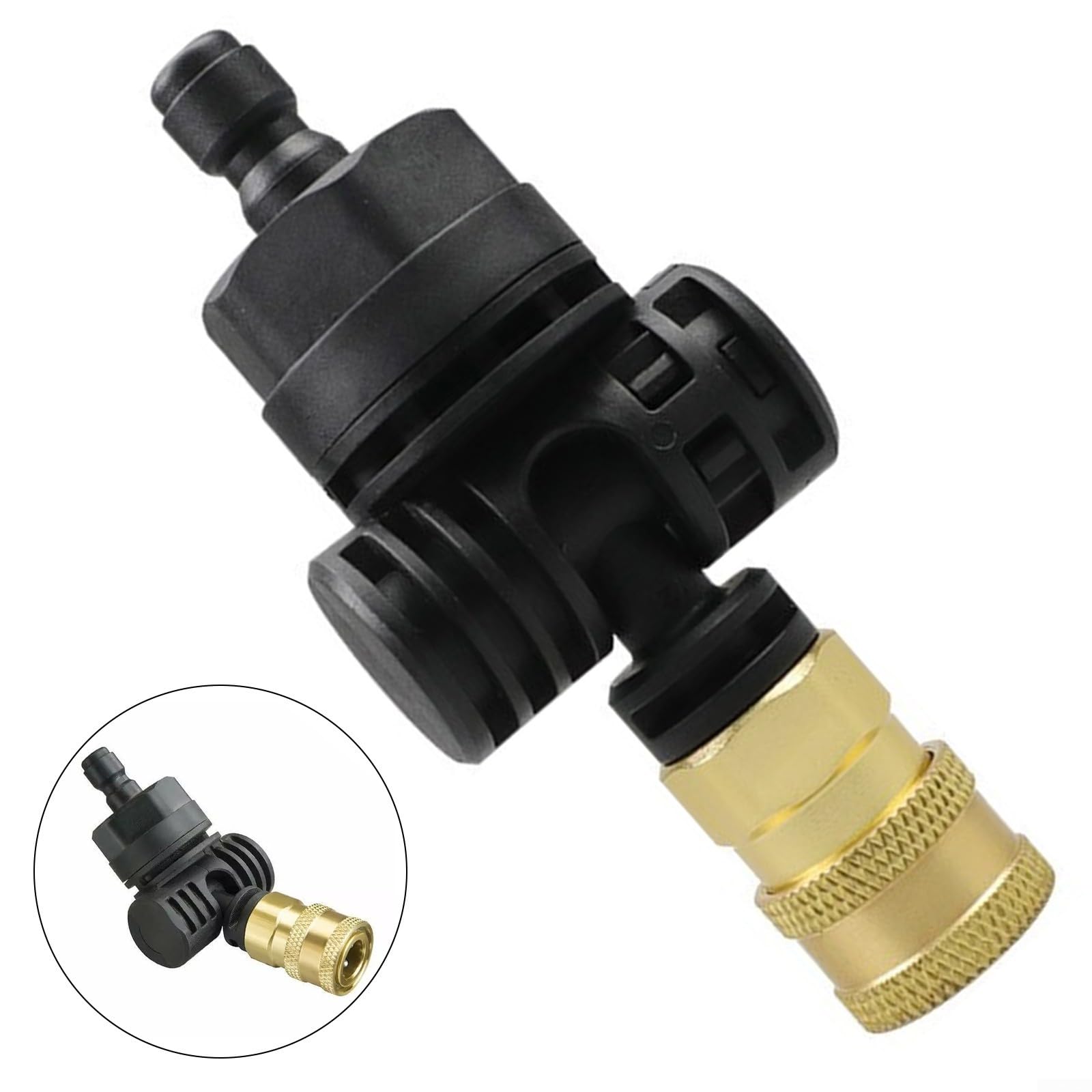 Adattatore per ugello girevole a 180 gradi per WORX WA4039 Adattatore rotante a connessione rapida per idropulitrice, migliora la flessibilità di pulizia