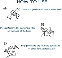 Vista 7 de Ganchos adhesivos transparentes de 30 libras (máximo), impermeables y resistentes al aceite, reutilizables, sin costuras, gancho de pared resistente