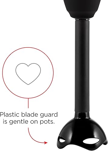 Miniatura 3 de Chefman Batidora de inmersión Turbo de 300 vatios de 12 velocidades de mano, potente diseño de trituración de hielo, puré de batidos, salsas y