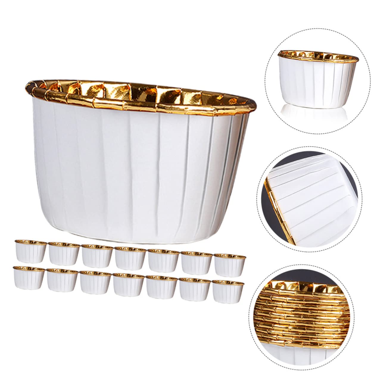 Alipis 250stücke Backpapier Muffinbecher Dekorative Und Praktische Cupcake-förmchen Lebensmittelecht Hitzebeständig Für Desserts Partys Und Hochzeiten Einfarbig