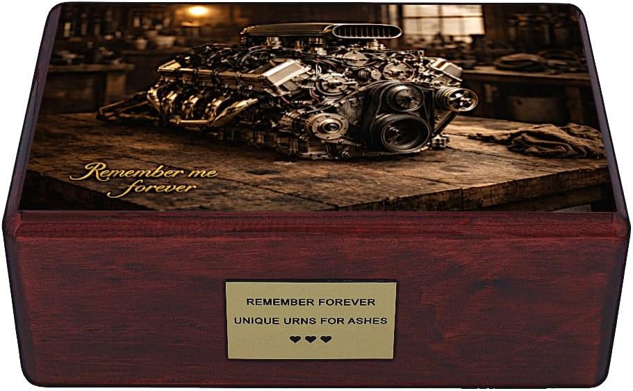 Mechanic Cremation Urn Car Lover Memorial Urn, Auto Technician Funeral Urn