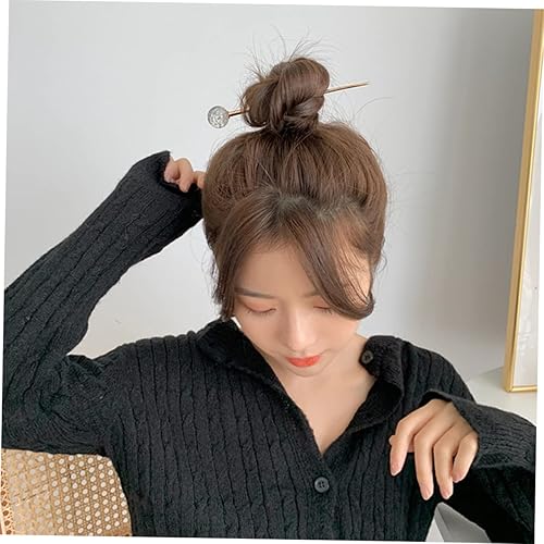 Miniatura 2 de Beatifufu 4 unids Horquilla de aleación para el cabello, palillos para el cabello global, palillos para el cabello, palillos de pelo estilo chino,