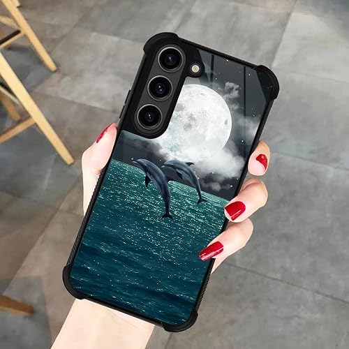 Miniatura 7 de Funda compatible con Samsung Galaxy S23 Plus, diseño de dos delfines con diseño increíble a prueba de golpes, antiarañazos, carcasa trasera de