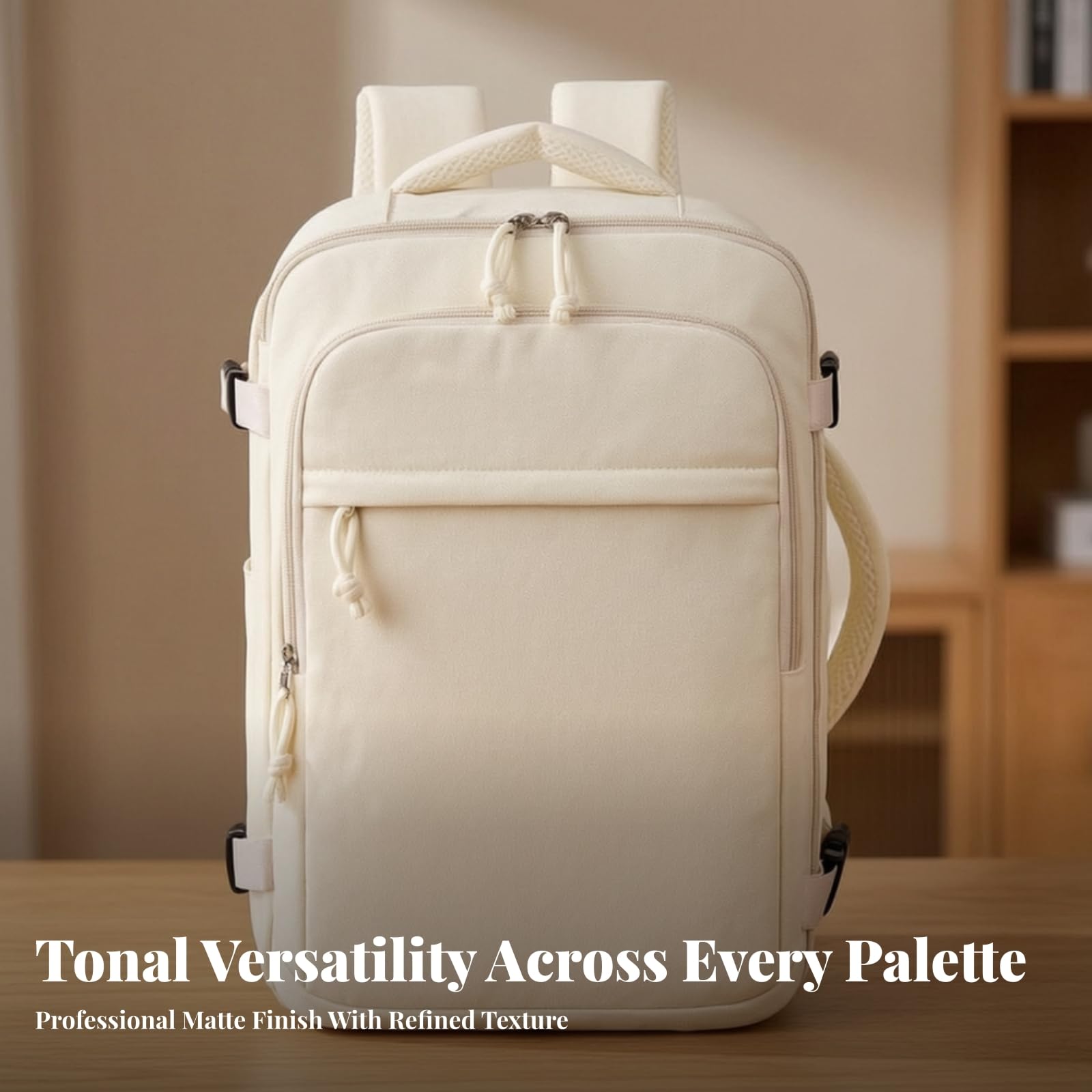 Mochila Viaje Versátil | Multicompartimento, Mochila con Correa para Equipaje, Espaciosa, Bolso, Universidad, Viajeros, Estudians, Beige
