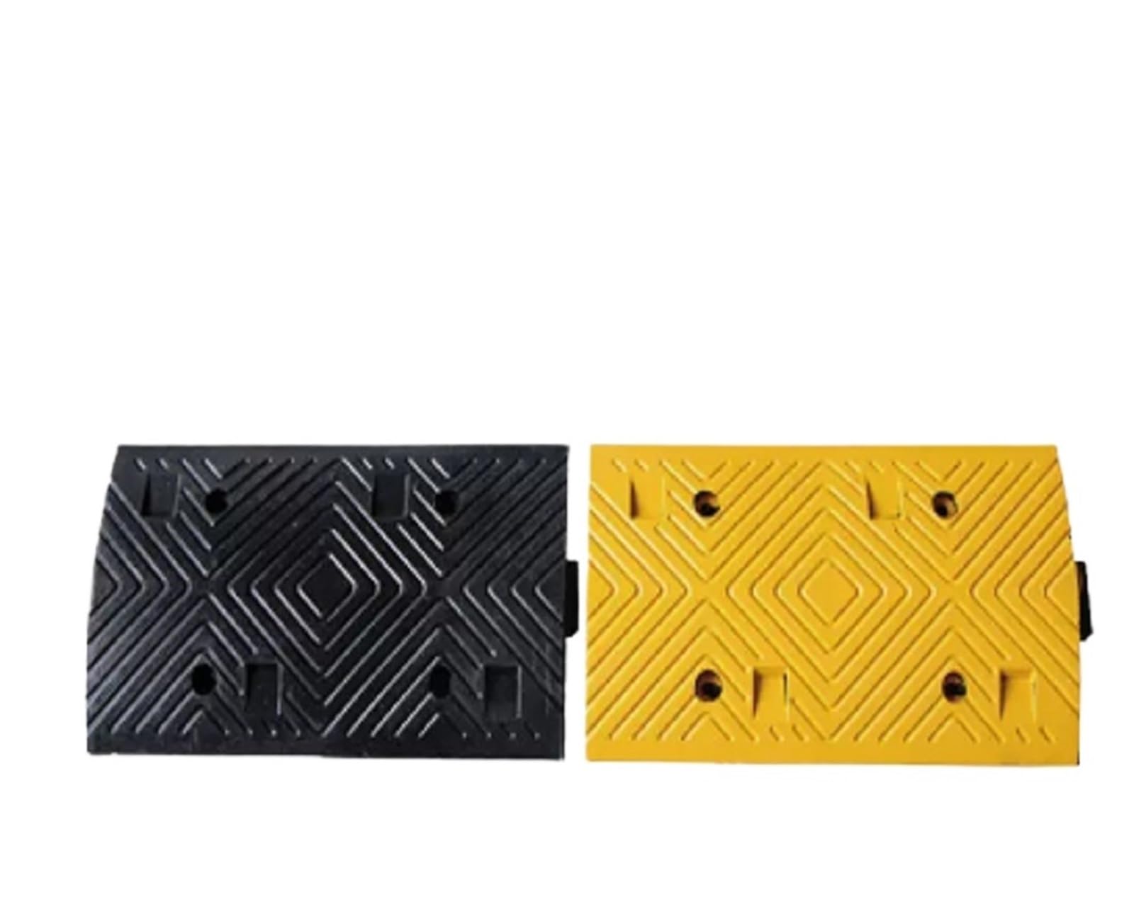 Ground Speed Bumps Rubber Speed Bump Ramp Deceleration Belt, Road Reducer, Cushion Shock Auto Limit Ridge Buffer Zone(Color 2)