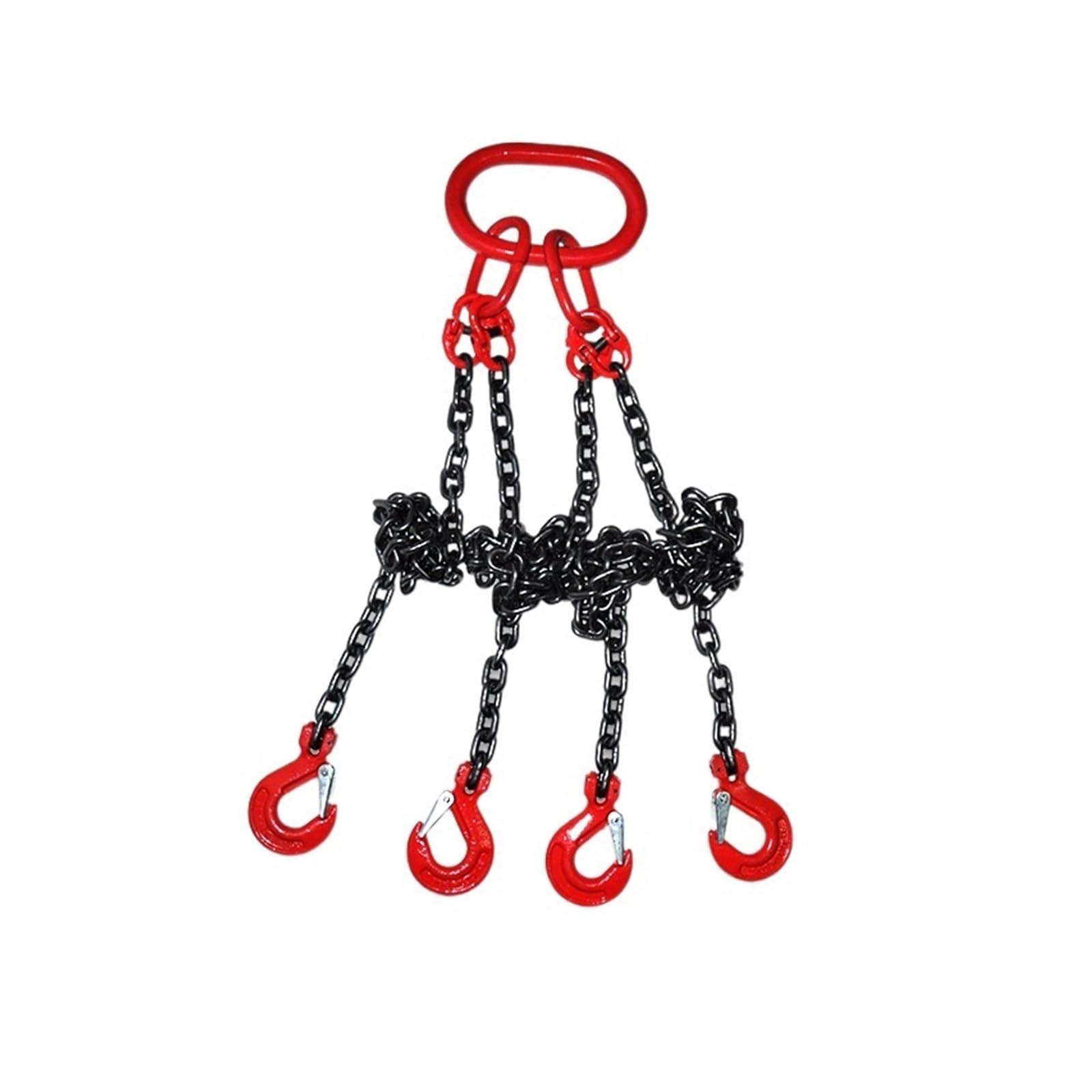 Chain Sling, Chain Sling,Manganese Lifting G80 Hoisting Hooks Steel and Link Crane Hanging Four-Legged Spreader Slings(10MM)