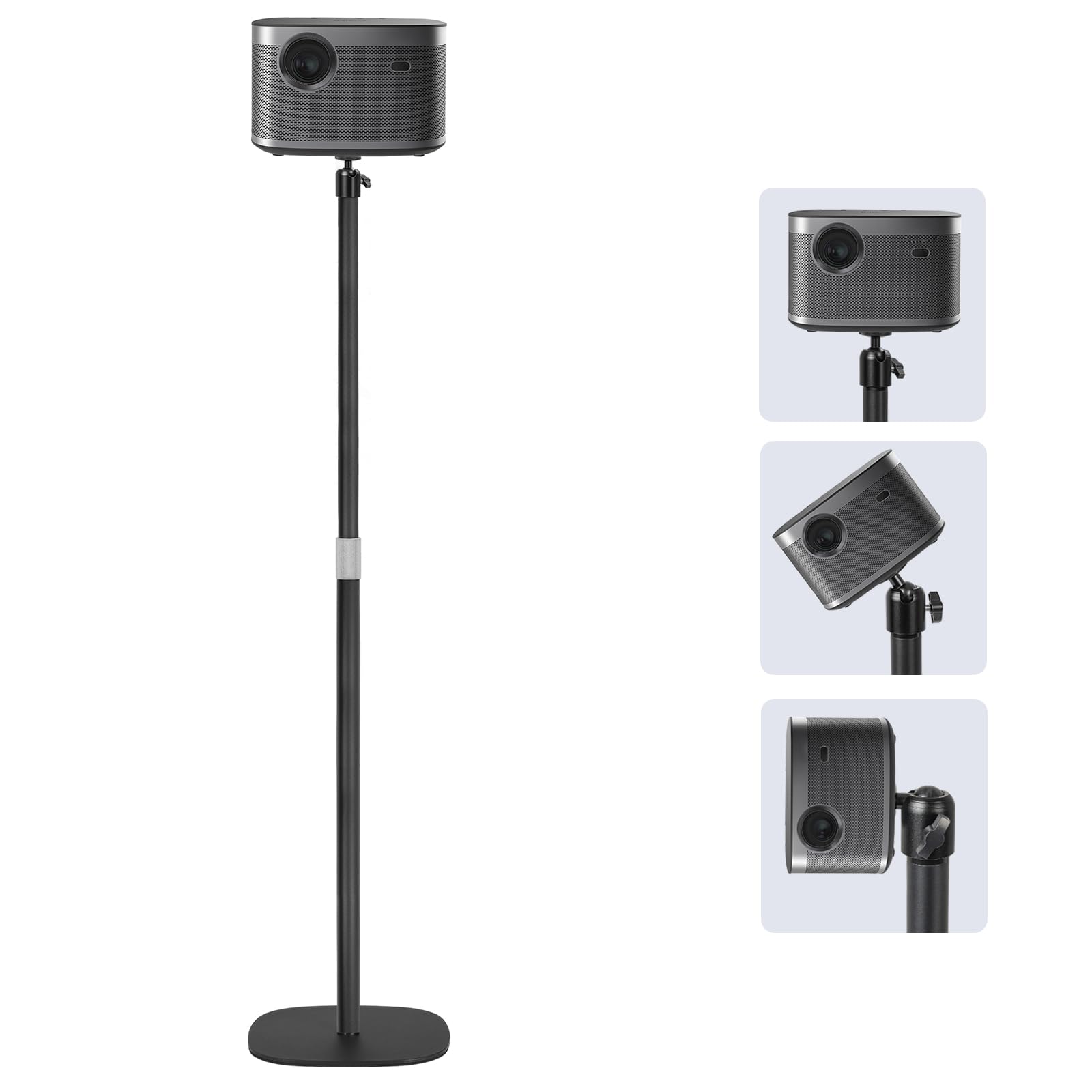 AKOZLIN Support projecteur sol réglable hauteur 19"-49,21" rotation 360° universel plafond charge 6 kg compatible caméra webcam