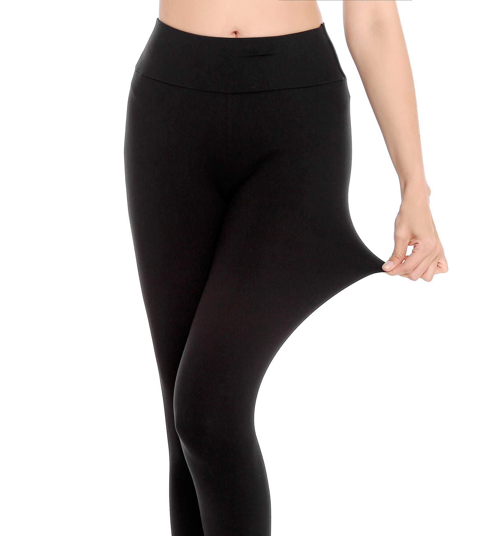 Finerease Women's Super Soft & Stretchy High Waisted Thick Casual Legging