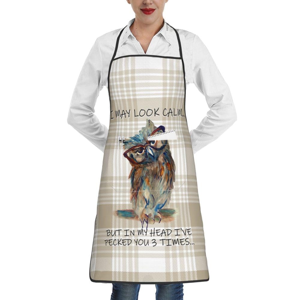 LANAIQO Women Men Bib Aprons Kitchen Chef Cooking Apron For Grilling Bbq Painting