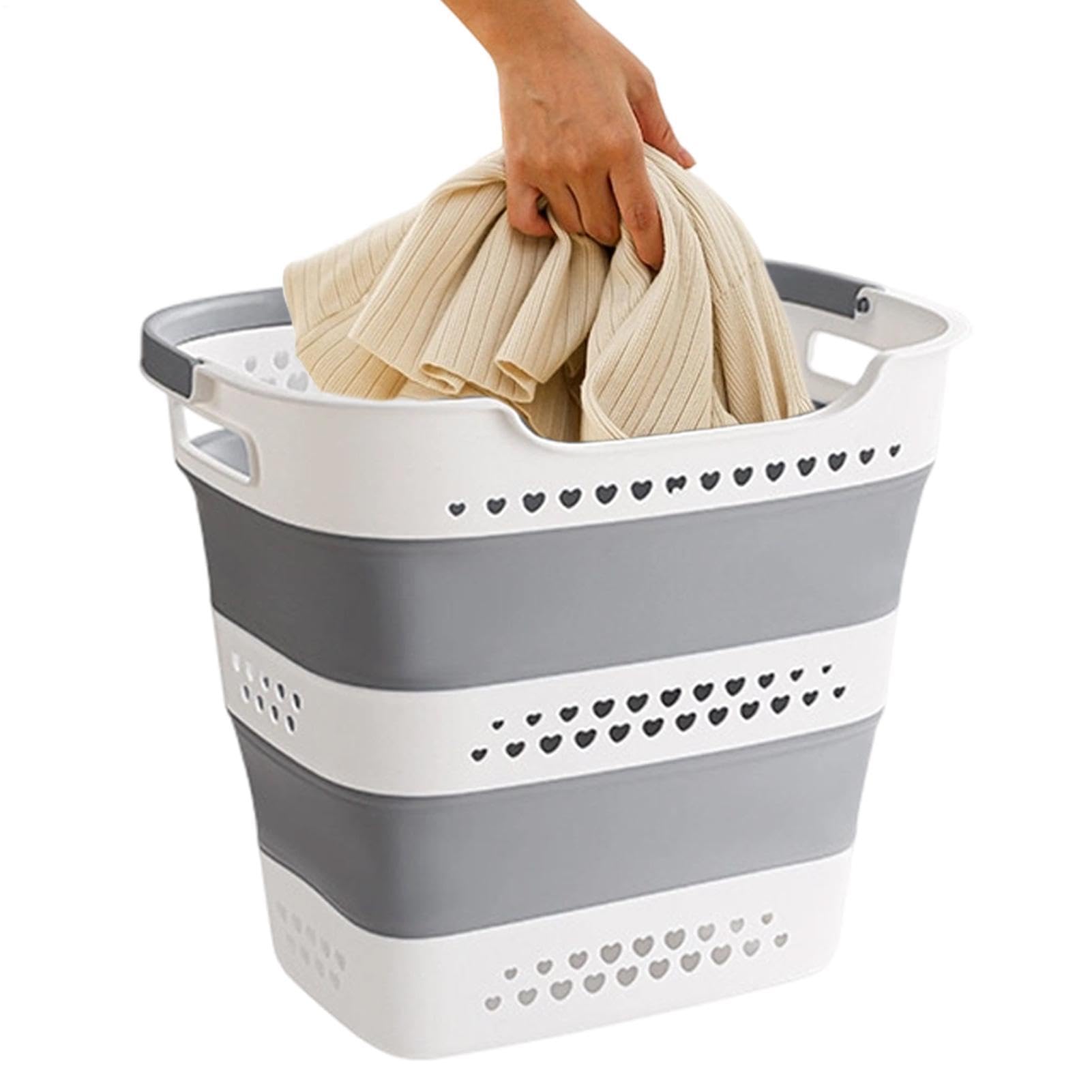 Cesta De Ropa Resistente 42 Litros Gran Capacidad Con Asa Transpirable