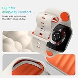 Spigen Nano Pop Armband Entwickelt für Apple Watch Ultra 3/2/1 49mm, Serie 11/10 46mm, Serie 9/8/7/SE 45mm,44mm Silikon - Orange Beige - 6