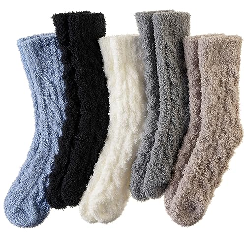 Eyean Womens Fuzzy Socks Soft Warm Fluffy Winter Sleep Thermal Plush Casual Cozy Home Socks