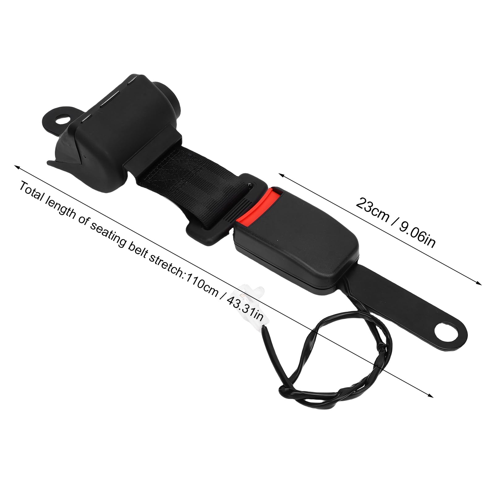 VBESTLIFE Ceinture de sécurité Universal Forklift, 2 Points Pointus S'adaptent à la Tondeuse de Tracteur Buggy Rétractable 43.3 Pouces