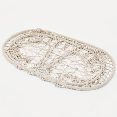 Miniatura 9 de Magshion Hamaca para exteriores, 2 almohadas incluidas, silla colgante portátil de macramé con bolsillo para libros y revistas, juego de sillas