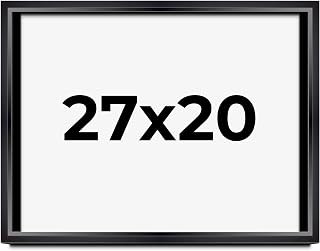 27x20 Shadow Box Black Beveled Display Frame | 1.5 Inch Deep | 0.75 Inch Moulding Width | Includes Shatter Resistant Acrylic Plexiglass, Backing and Hanging Hardware