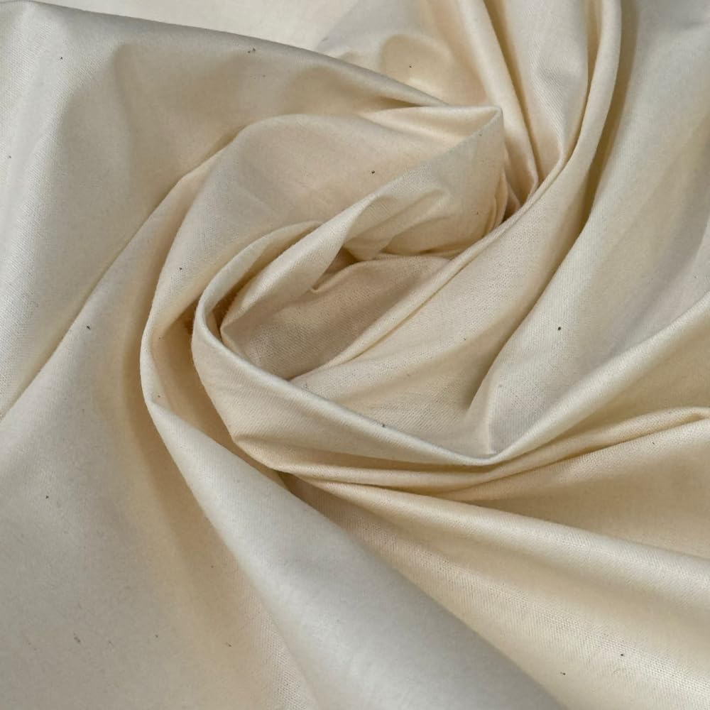 Waxed Cotton Fabric Cambric Feather Down Proof Pillow Cushion Craft 152cm Wide (Sold Per Metre)