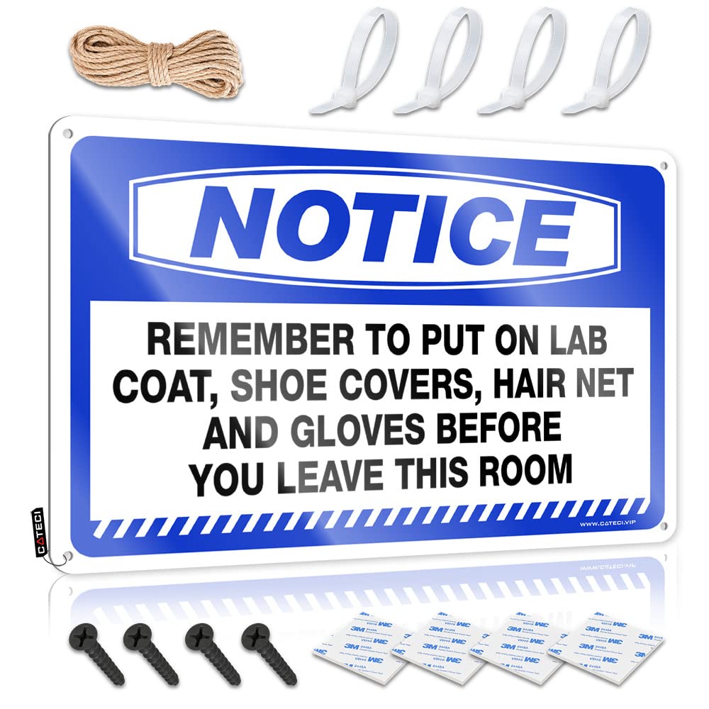 Clock Fluffy Art - Notice Remember To Put On Lab Coat, Shoe Covers Rustic Wall Art Holder Easy Hang For Beer(30X40CM)