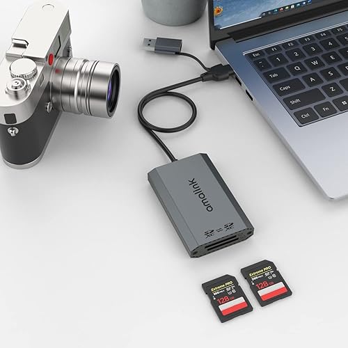 Lector de tarjetas SD UHS-II de doble ranura. Adaptador de lector de tarjetas de memoria USB C SD 4.0 de doble ranura, USB 3.2 Gen 1, flujo de