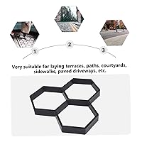 Vista 6 de Molde de pavimentación de jardín Moldes de hormigón de plástico reutilizables DIY Azulejos de piso Piedras para patio