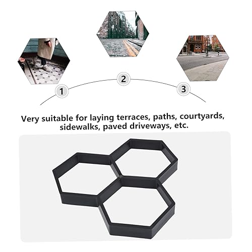Miniatura 6 de OFFSCH Molde de pavimentación de bricolaje, molde de pavimentación de jardín, herramientas de bricolaje, molde de pavimento, molde de pavimentación,
