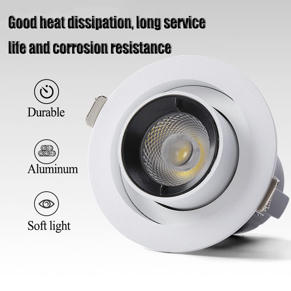 Reflektor COB 10 W/15 W/20 W/30 W, wysuwana, obrotowa lampa sufitowa LED do salonu, korytarza, oświetlenie ściany tła, gałka oczna, oświetlenie sufitowe