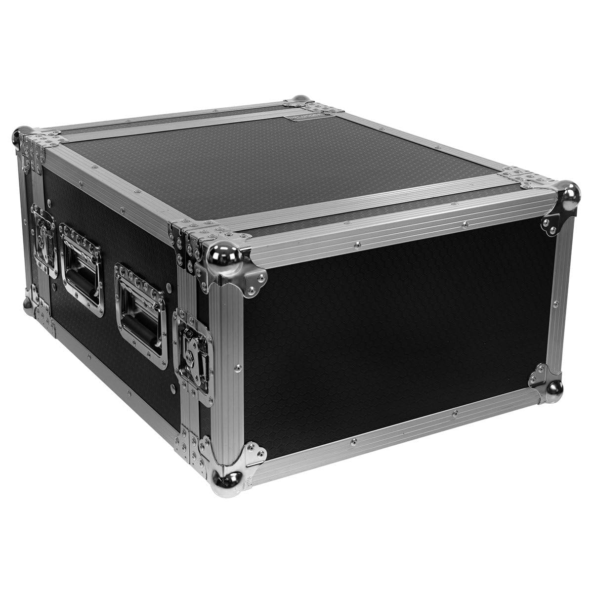 Plugger Case Flight case Rack 6U Universale 19 pollici Nero Slide preforati per dado-gabbia. Valigetta 6U 19". Angoli in alluminio Rinforzi angolari Qualità professionale per musicista, DJ.