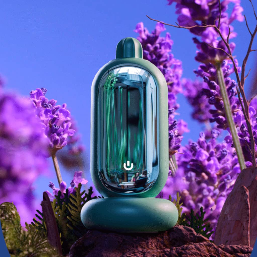 Habiba Humidificador Difusor de Aceite Esencial por ultrasonido con Base, Mini humidificador portátil de 15 ml con temporización táctil, Apagado automático sin Agua, Ayuda para Dormir Silencioso